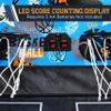 SereneLife Dual Hoop Basketball Shootout Indoor Home Arcade Room Game with Electronic LED Digital Double Basket Ball Shot Scoreboard & Play Timer Fold-up Court Shooting Sports for Kids&Adults Player view 3