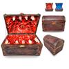 Power Beast Dungeon Mimic Chest Dice Storage Box with Glass Eye, Miniatures and Dungeons and Dragons Accessories, D&D Gift, DND, Dungeon Master, Holds up to 5 Sets of Polyhedral Dice. RPG Game. (RED) view 1