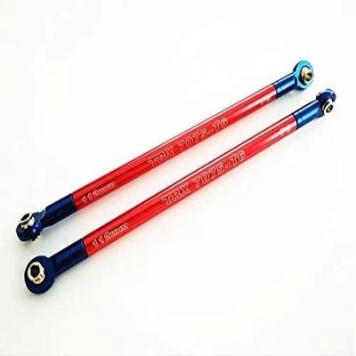 Aluminum Adustable Push Rod Assembled with Aluminum Rod Ends - 2PCS Set Red Upgrade for EREVO 2.0 1/10 Summit E-REVO 5319X 5318X 5318