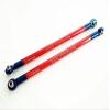 Aluminum Adustable Push Rod Assembled with Aluminum Rod Ends - 2PCS Set Red Upgrade for EREVO 2.0 1/10 Summit E-REVO 5319X 5318X 5318 view 1