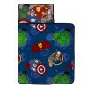 Disney Marvel Avengers Fight The Foes Blue, Red, Green Hulk, Iron Man, Thor, Captain America Preschool Toddler Nap Mat view 1