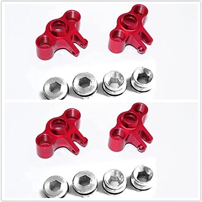 for 1/16 Mini E REVO Summit Slash Rally 7034-4PCS Set Aluminum Front + Rear Knuckle Arm Red