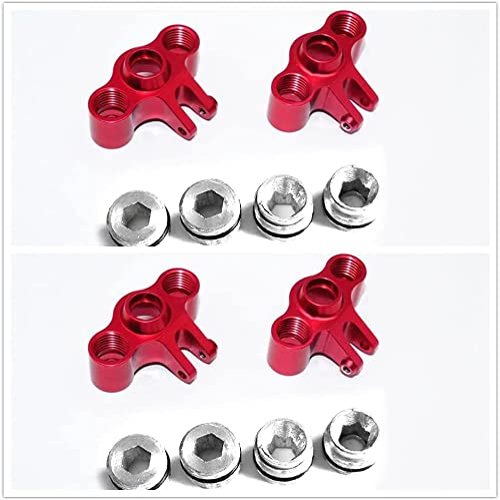 for 1/16 Mini E REVO Summit Slash Rally 7034-4PCS Set Aluminum Front + Rear Knuckle Arm Red