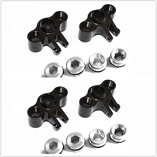 for 1/16 Mini E REVO Summit Slash Rally 7034-4PCS Set Aluminum Front + Rear Knuckle Arm Black