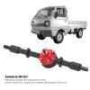 Dilwe RC Truck Rear Axle, High Strength RC Metal Rear Bridge Axle Upgrade Replacement Parts for WPL D12 RC Car RC Accessories(Black red) view 2