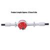 RC Rear Axle, High Strength Metal Upgrade, Durable RC Truck Axle Replacement for Off-Road Enthusiasts, Hobbyists and Racing Scenarios (Silver Red) view 2