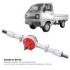 RC Rear Axle, High Strength Metal Upgrade, Durable RC Truck Axle Replacement for Off-Road Enthusiasts, Hobbyists and Racing Scenarios (Silver Red) view 3