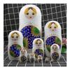 QQWW Nesting Dolls Russian Nesting Dolls Cute Matryoshka 10 Piece Nesting Doll Handmade Children's Toy Christmas Birthday Home Room Decoration Best Wishes Gift (Color : White) view 1