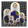 QQWW Nesting Dolls Russian Nesting Dolls Cute Matryoshka 10 Piece Nesting Doll Handmade Children's Toy Christmas Birthday Home Room Decoration Best Wishes Gift (Color : White) view 3