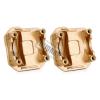 INJORA Brass Diff Cover 2Pcs AR44 Diff Axle Cover Front Rear Housing Cover Fit for 1/10 RC Crawler Car Axial SCX10 II 90046 90047 view 3