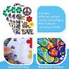 32 Pieces Hippie Theme Car Stickers Cute Peace and Love Stickers Flower Stickers Decals for Bumpers Car Window Water Bottle Laptop Skate Computer view 3