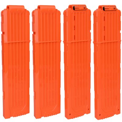 lififun 4 Pack 18-Dart Quick Reload Clip Magazine for Nerf N-Strike Elite Series (Orange)