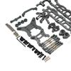 Almencla Upgrade Metal Parts, Front Steering Cup, Rear Wheel Cup, C-Seat, Pull Rod, Swing Arm Metal Fittings Chassis Kit Set for Wltoys 104001 1/10 1:10 - Titanium view 3
