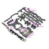 Almencla Upgrade Metal Parts, Front Steering Cup, Rear Wheel Cup, C-Seat, Pull Rod, Swing Arm Metal Fittings Chassis Kit Set for Wltoys 104001 1/10 1:10 - Titanium view 4