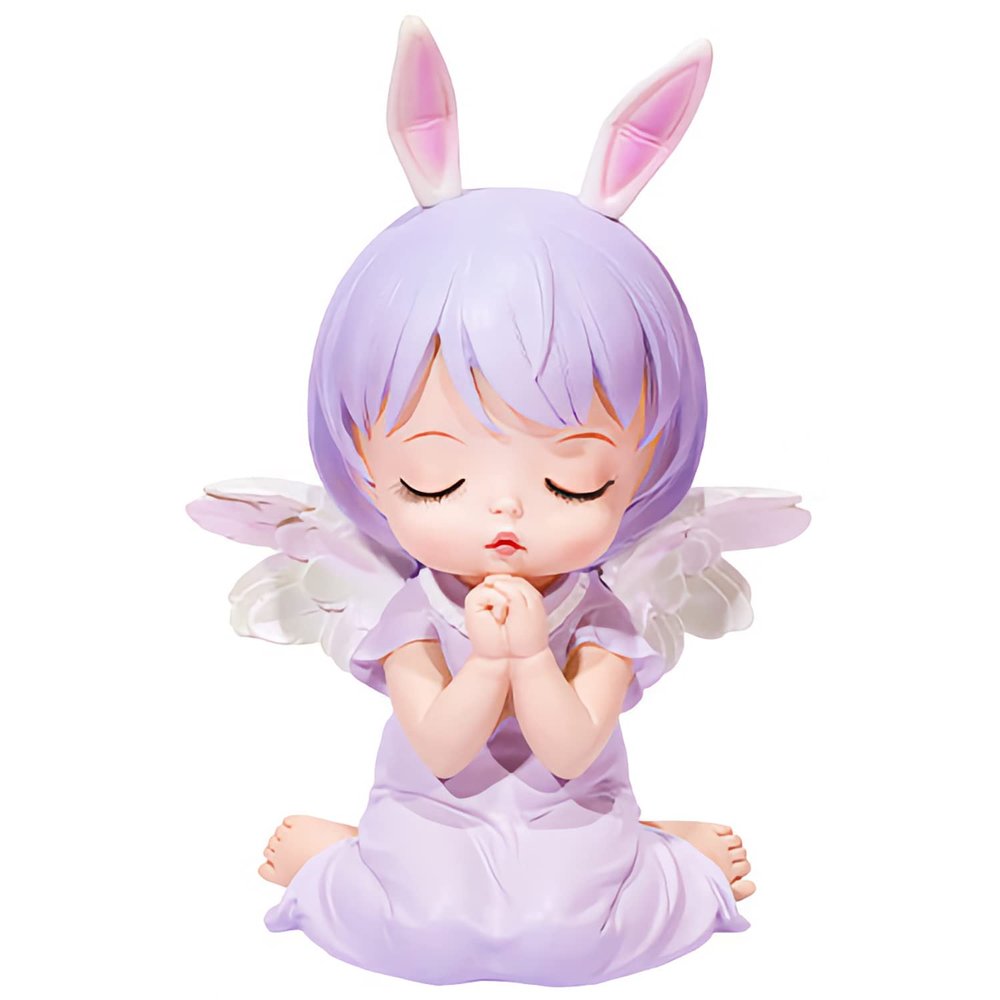 Blessing Angel Cute Piggy Bank for Girls Makes a Perfect Unique Gift, Nursery Dcor, Keepsake, Baby Baptism Gift, or Savings Piggy Bank for Kids Violet