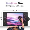 Premium Puzzle Mat - 26 x 47 Inches - Up to 1500 Pieces - Jigsaw Puzzle Roll Up Mat - Non Slip Rubber Bottom - Soft Polyester Surface - with Gift Packaging view 2
