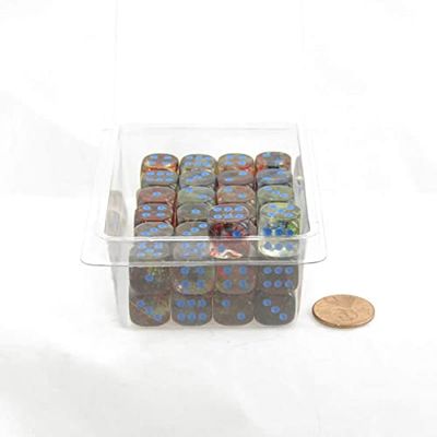 Primary Nebula Dice Luminary with Blue Pips 12mm (1/2in) D6 Set of 50 Wondertrail