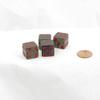 Smoke Transparent Dice with Red Pips Square Corners D6 16mm (5/8in) Set of 4 Wondertrail view 1