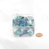 Oceanic Nebula Luminary Dice with Gold Numbers 16mm (5/8in) D4 Set of 50 Wondertrail view 1