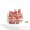 Red Nebula Luminary Dice with Silver Numbers 16mm (5/8in) D6 Set of 50 Wondertrail view 1