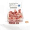 Red Nebula Luminary Dice with Silver Numbers 16mm (5/8in) D6 Set of 50 Wondertrail view 2
