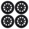 4pcs RC Wheel Rims,Aluminum Alloy Beadlock 1.9 Inches Wheel Rims 10 Triangle Hole Hub for SCX10 1/10 RC Climbing Car(Black) Model Car Accessories view 1