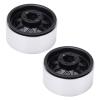 4pcs RC Wheel Rims,Aluminum Alloy Beadlock 1.9 Inches Wheel Rims 10 Triangle Hole Hub for SCX10 1/10 RC Climbing Car(Black) Model Car Accessories view 3
