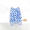 Sky Blue Borealis Dice Luminary with White Numbers D20 Aprox 16mm (5/8in) Pack of 50 Wondertrail view 1