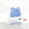 Sky Blue Borealis Dice Luminary with White Numbers D20 Aprox 16mm (5/8in) Pack of 50 Wondertrail view 2
