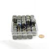 Shadow Lustrous Dice with Gold Pips D6 16mm (5/8in) Bulk Pack of 50 Wondertrail view 1