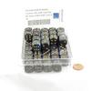Shadow Lustrous Dice with Gold Pips D6 16mm (5/8in) Bulk Pack of 50 Wondertrail view 2