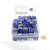 Nocturnal Nebula Dice Luminary with Blue Pips 16mm (5/8in) D6 Set of 50 Wondertrail view 2