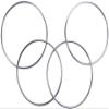 blue-ther Chinese Linking Rings Magnetic Lock Magic Rings Chrome Magic Tricks for Magician Stage Magic Prop (4 Pcs,12 in) view 3