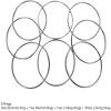 blue-ther Chinese Linking Rings Magnetic Lock Magic Rings Chrome Magic Tricks for Magician Stage Magic Prop (8 Pcs,12 in) view 2