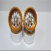 H-TECH RC Parts 1/10 Crawler Car 12mm hex 2.2inch Aluminum CNC Metal Beadlock Wheel 4PCS Custom Plating, Gold view 3