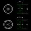 H-TECH RC Parts 1/10 Crawler Car 12mm hex 2.2inch Aluminum CNC Metal Beadlock Wheel 4PCS Custom Plating, Gold view 4
