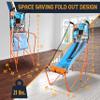 SereneLife Single Hoop Basketball Shootout Indoor Home Arcade Room Game with Electronic LED Digital Basket Ball Shot Scoreboard&Play Timer Fold-up Court Shooting Sports for Adults Player, Blue view 2