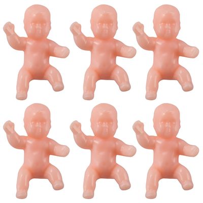 30Pcs King Cake Babies 1.2inch Mini Plastic BabiesSuitable for Baby Shower Ice Cube Games Mardi Gras Party Decorations (White)