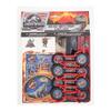 Unique Jurassic Dinosaur Party Supplies Bundle Pack Includes 8 Plastic Loot Bags, 48 Pc Favor Pack Includes 8 Sticker Sheets, 8 Tattoos, 8 Aactivity Sheets, 8 Slap Bracelets, 8 Masks, 8 Disc Shooters view 3