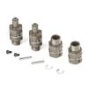 KingVal Replacement Harden 24mm Hex Hub Front and Rear Wheel Extender Combiner Compatible with 1/5 HPI ROVAN KM Baja 5B 5T 5SC RC Car (Titanium Color) view 1