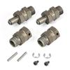 KingVal Replacement Harden 24mm Hex Hub Front and Rear Wheel Extender Combiner Compatible with 1/5 HPI ROVAN KM Baja 5B 5T 5SC RC Car (Titanium Color) view 2