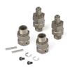 KingVal Replacement Harden 24mm Hex Hub Front and Rear Wheel Extender Combiner Compatible with 1/5 HPI ROVAN KM Baja 5B 5T 5SC RC Car (Titanium Color) view 4