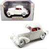 1936 Cord 810 Coupe White with Red Interior 1/18 Diecast Model Car by Signature Models view 1