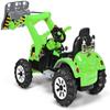 GLACER Ride on Excavator, 12V Battery Powered Digger w/ 2 Speeds, Forward & Backward, Front Loader Bucket, Horn, Safety Belt, Electric Construction Vehicles for Kids 3-8 Years Old (Green) view 4