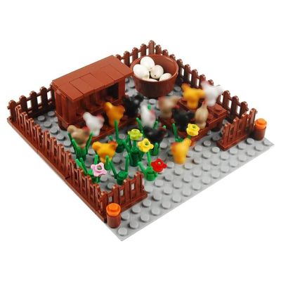 BAENRCY Farm Field Set Building Blocks Plant Animal Crops Building Bricks Kit Chicken coop DIY Building Set Compatible All Major Brands