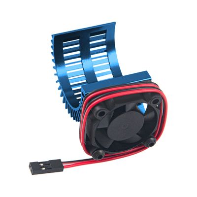 Vgoohobby RC Motor Heatsink 540 545 550 Brushless Brushed Electric Engine Heat Sink with 5-6V Cooling Fan Compatible with Traxxas HSP HPI Wltoys Himoto Axial Tamiya 1/10 RC Crawler Truck Car (Blue)
