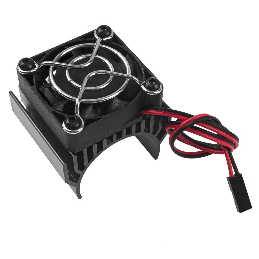 Vgoohobby Aluminum Alloy RC Motor Heatsink with 5V Cooling Fan for 550 540 Size Electric Motor Heatsink Compatible with Traxxas Tamiya Redcat HPI Wltoys HSP Losi RC 1/10 Car Truck Crawler (Black)