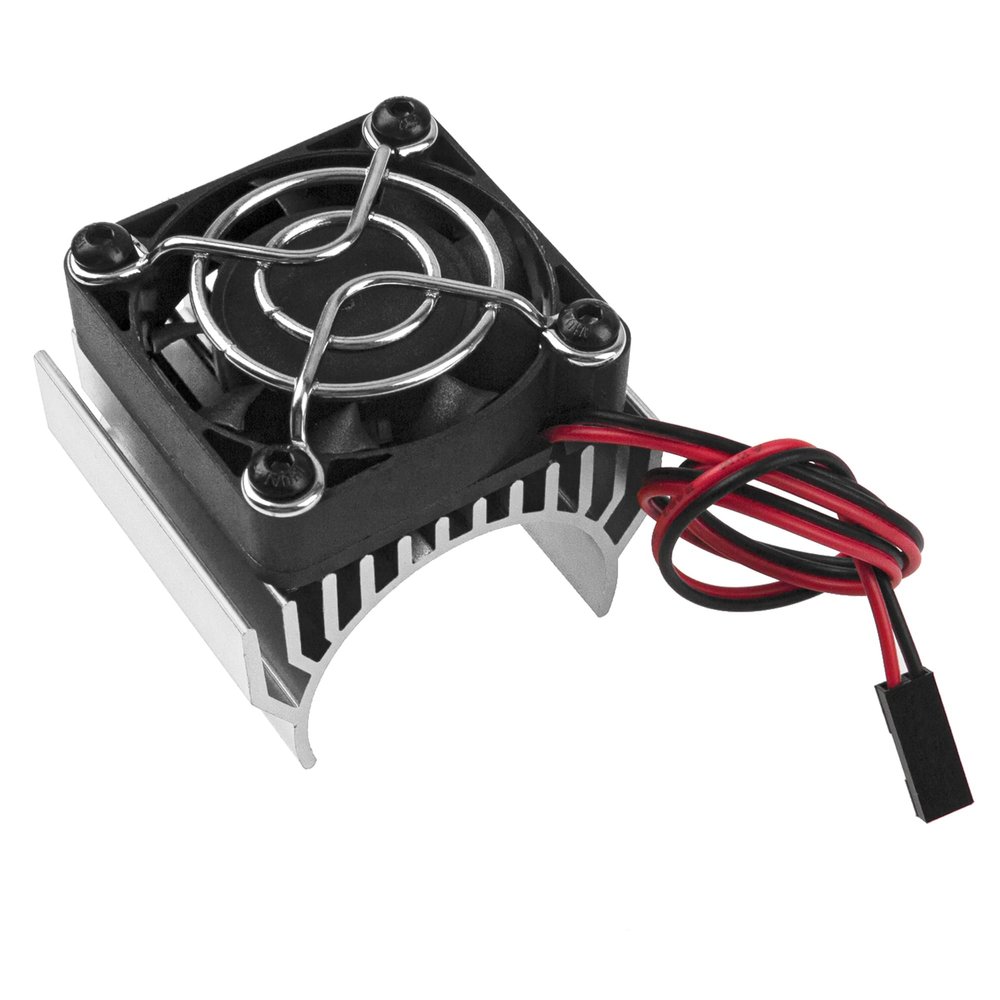 Vgoohobby Aluminum Alloy RC Motor Heatsink with 5V Cooling Fan for 550 540 Size Electric Motor Heatsink Compatible with Traxxas Tamiya Redcat HPI Wltoys HSP Losi RC 1/10 Car Truck Crawler (Silver)
