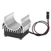 Vgoohobby Aluminum Alloy RC Motor Heatsink with 5V Cooling Fan for 550 540 Size Electric Motor Heatsink Compatible with Traxxas Tamiya Redcat HPI Wltoys HSP Losi RC 1/10 Car Truck Crawler (Silver) view 3