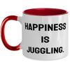 Happiness is Juggling. Juggling Two Tone 11oz Mug, Useful Juggling Gifts, Cup For Men Women view 1